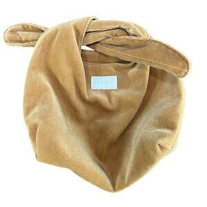 Merit Beauty The Signature Bag Brown Knot Corduroy Makeup Toiletry Tie Pouch